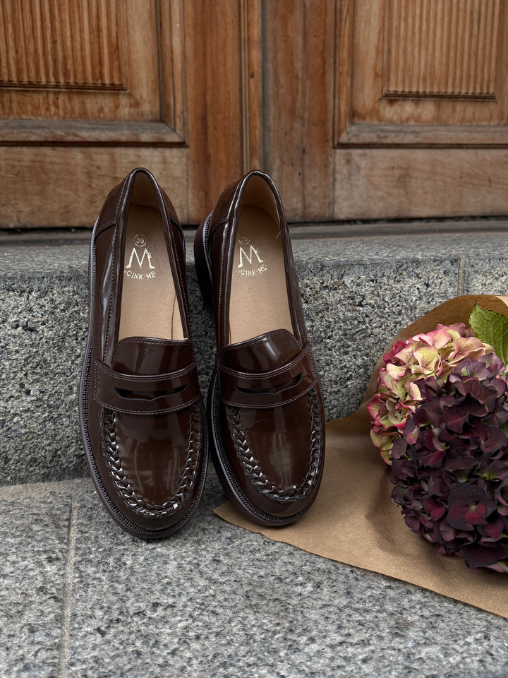 Laura Patent Loafers - Dark Brown