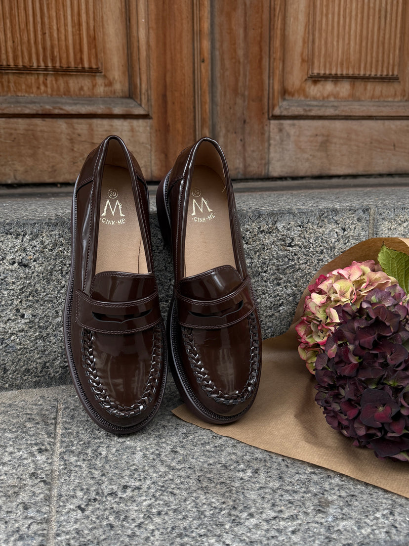 Laura Patent Loafers - Dark Brown