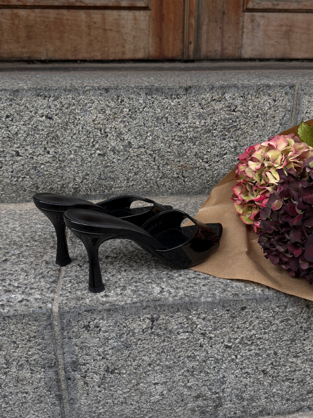 Viola Patent Mule - Black