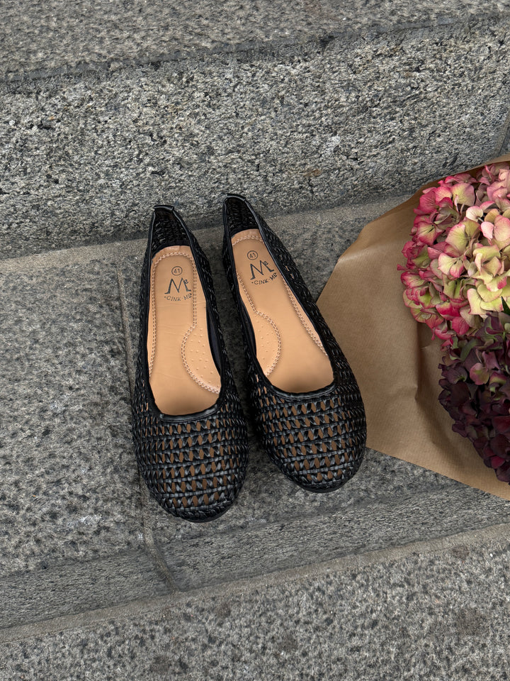 Daniella Braided Ballerina - Black