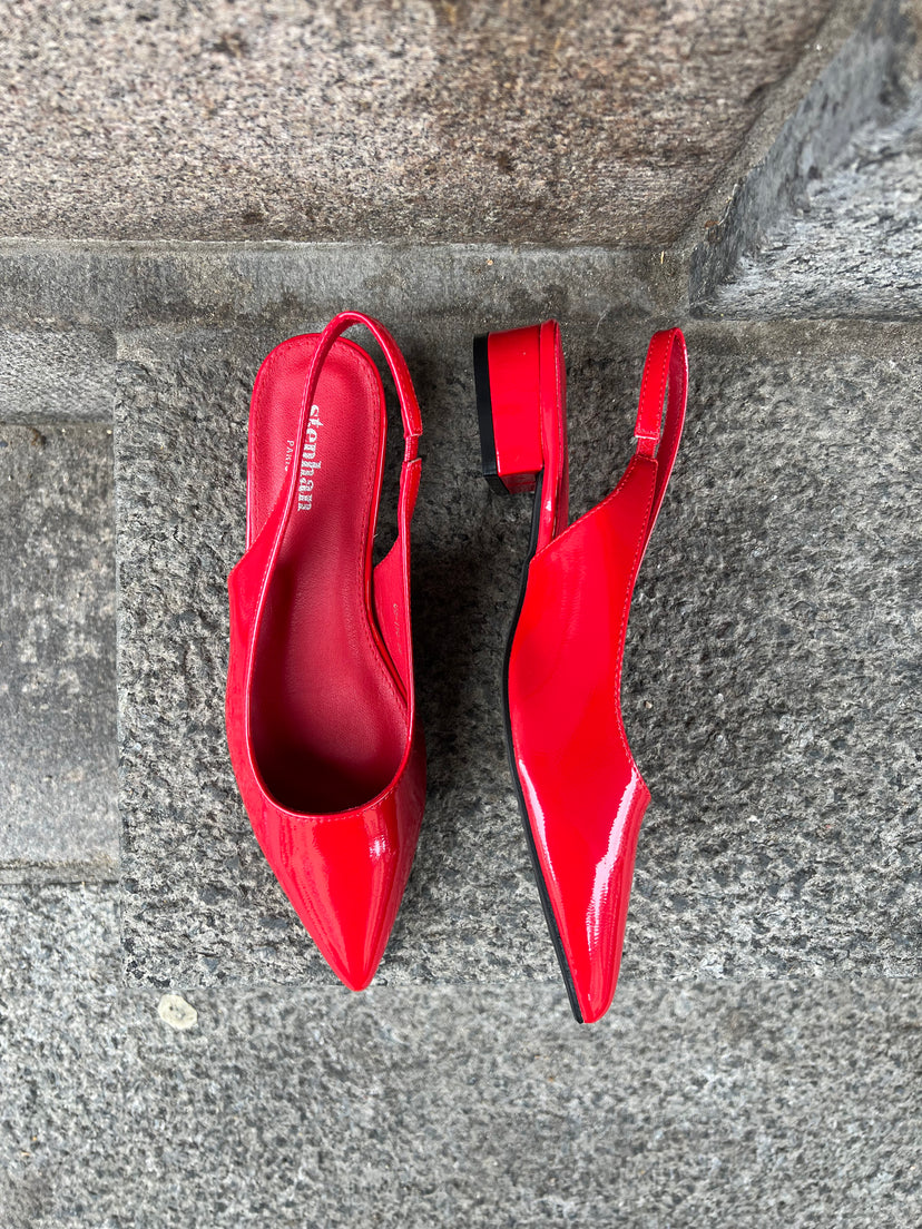 Patricia Slingback Ballerina - Cherry Red