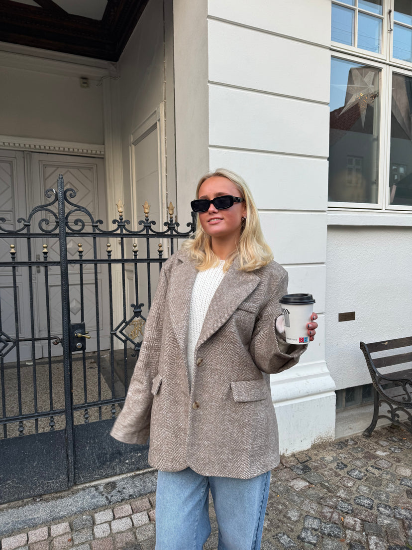 Elnora Blazer - Beige/White