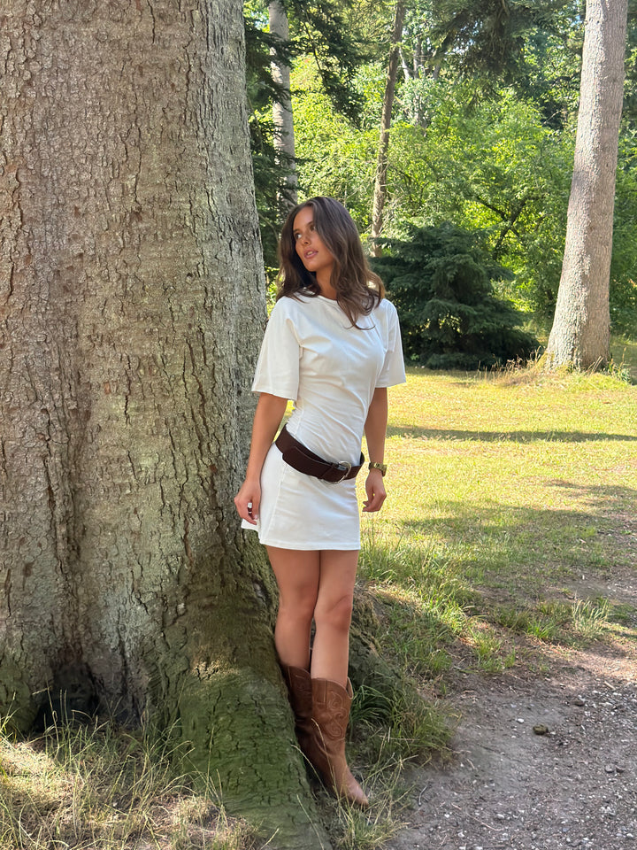 Klara Waisted Dress - Off White
