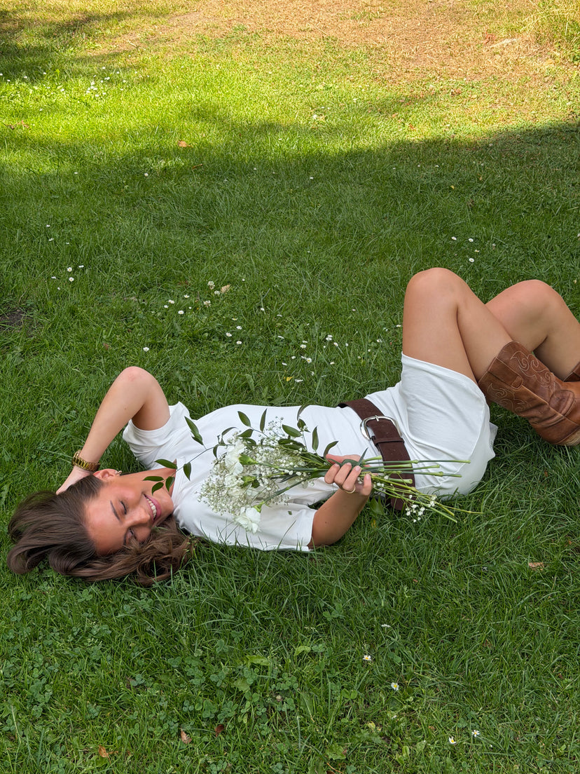 Klara Waisted Dress - Off White