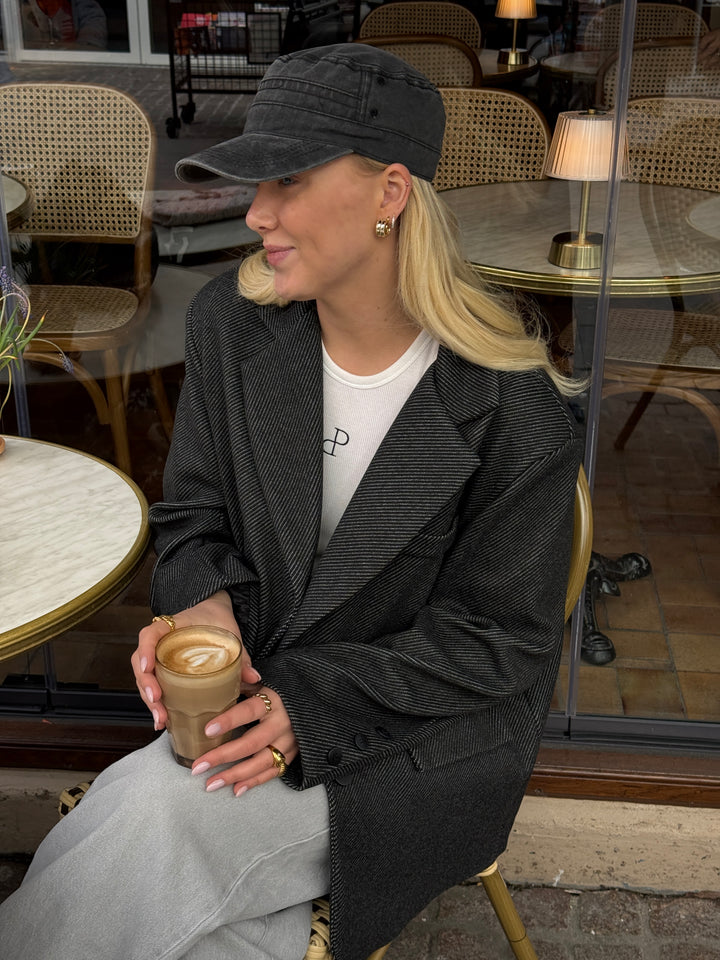 Elsa Washed Cap - Dark Grey