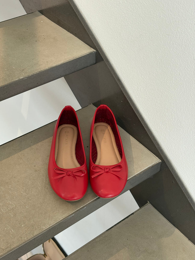 Dora Bow Ballerina - Red