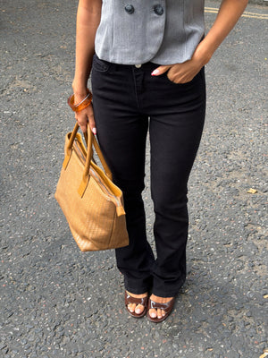 Jasmin Denim Flare Jeans - Black