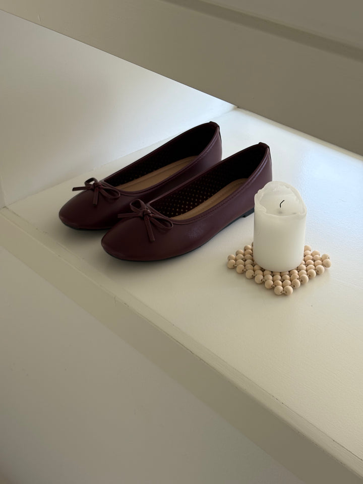 Dora Bow Ballerina - Plum