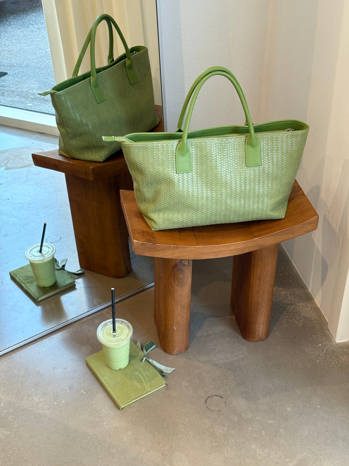 Noa Braided Bag - Matcha Green