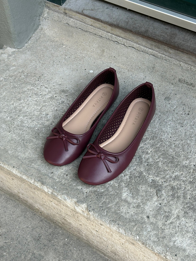 Dora Bow Ballerina - Plum
