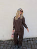 Thalia Loose Fit Shirt - Dark Brown Stripe