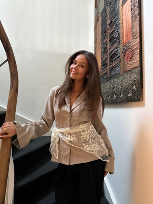 Aida Lace Scarf - Off White