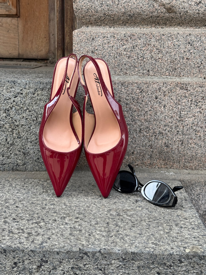 Barbara Heeled Pump - Burgundy