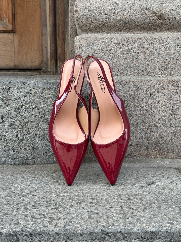 Barbara Heeled Pump - Burgundy