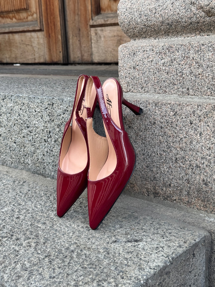 Barbara Heeled Pump - Burgundy