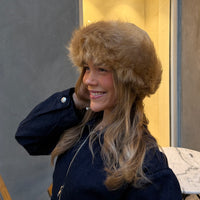 Agnete Shearling Hat - Beige