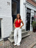 Molly Mesh Top - Cherry Red