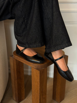 Mary Jane Strap Ballerina - Black