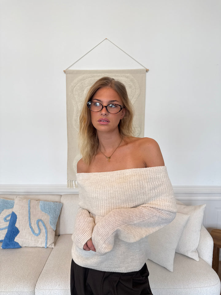 Sally Off Shoulder Knit - Off White