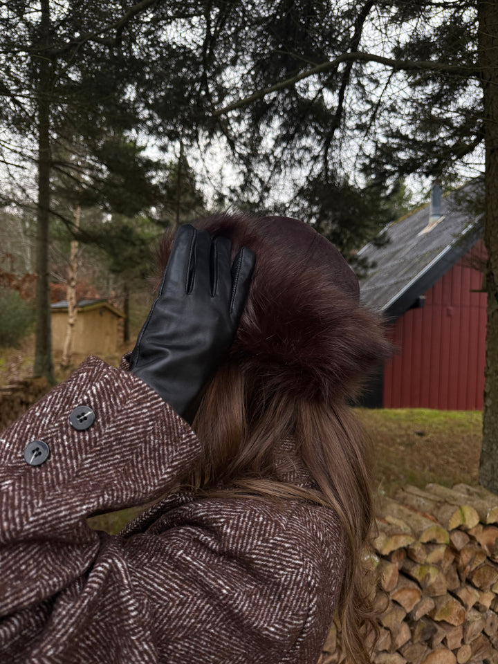 Kira Sheepskin Leather Gloves - Black