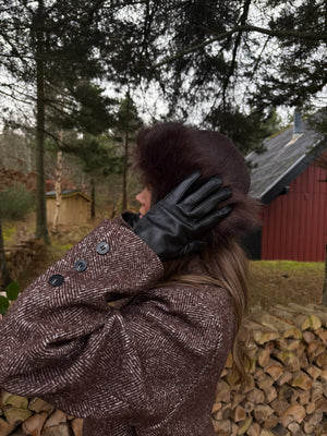 Kira Sheepskin Leather Gloves - Black