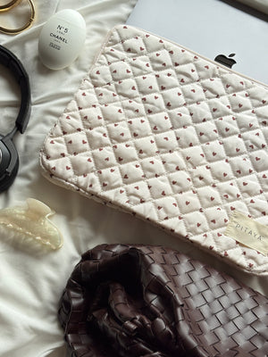 Emma Computer Sleeve - Taupe Heart