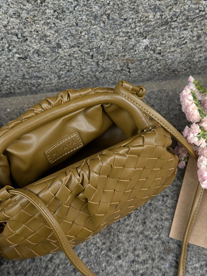 Aya Small Clutch - Dark Olive