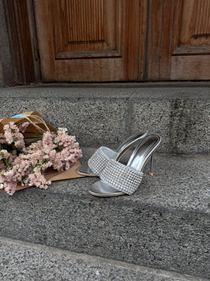 Elina Rhinestone Stiletto - Silver