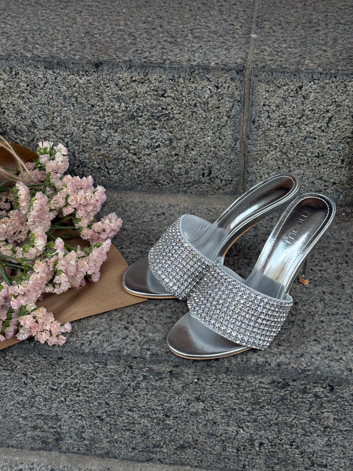 Elina Rhinestone Stiletto - Silver