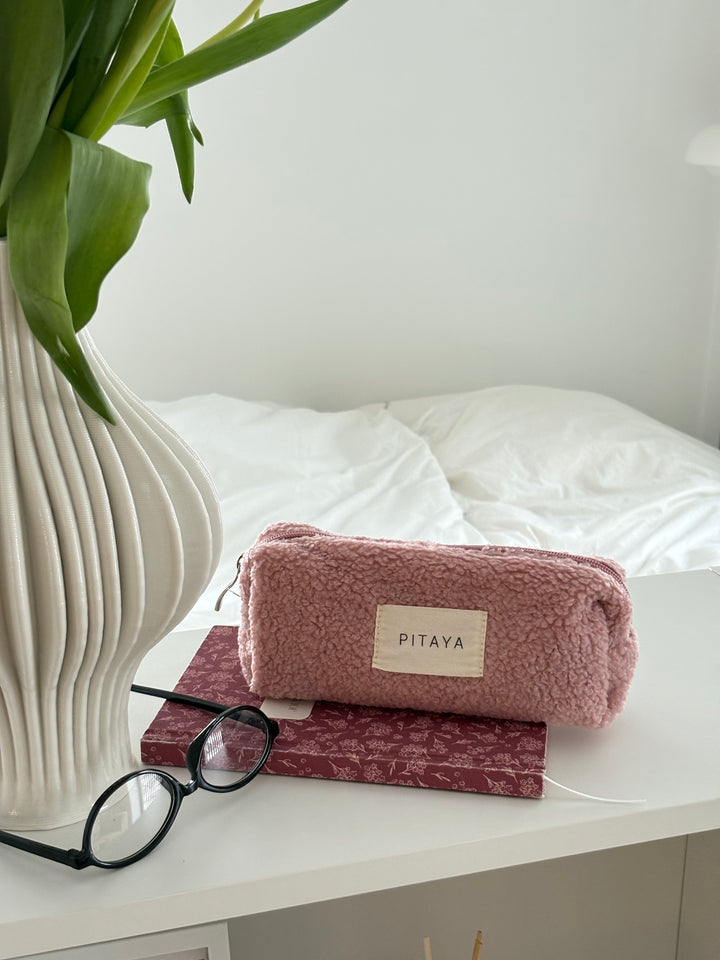 Teddy Makeup Bag Small - Dusty Pink