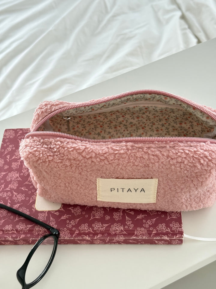Teddy Makeup Bag Small - Dusty Pink