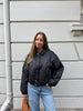 Silje Padded Bomber Jacket - Black