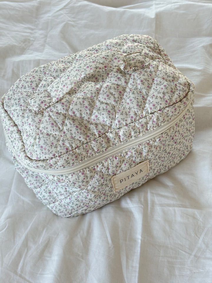 Large Makeup Bag - Purple Flower