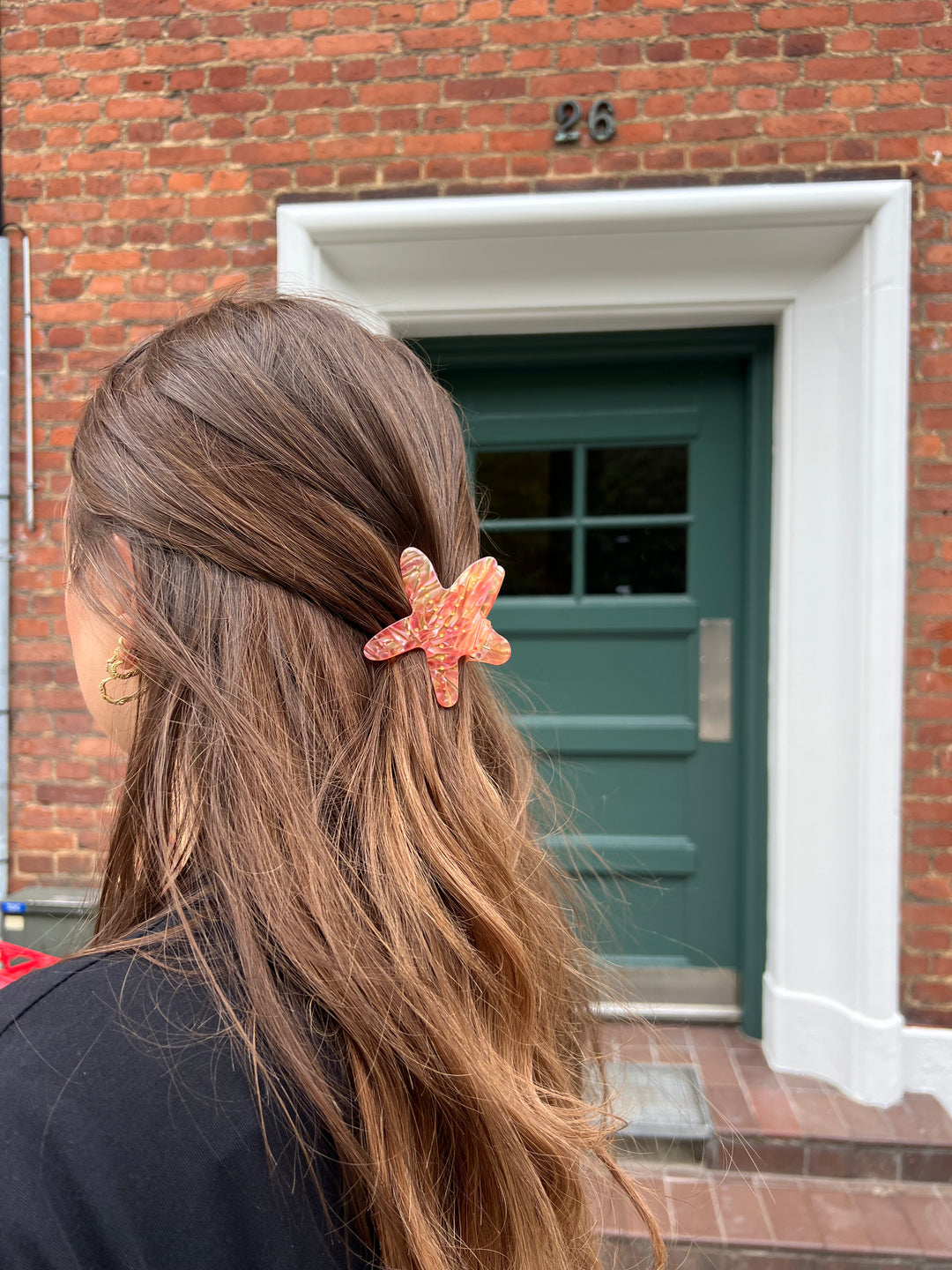 Salva Medium Starfish Hairclip - Orange