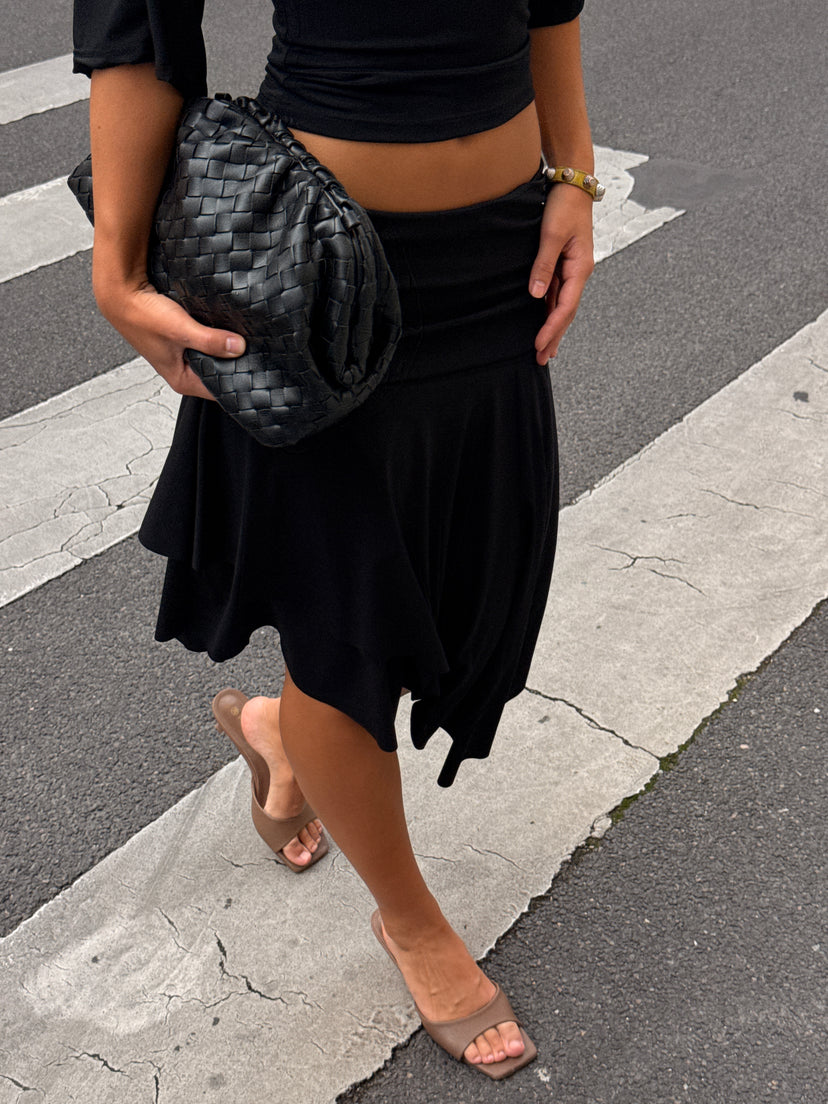 Aya Large Clutch - Black