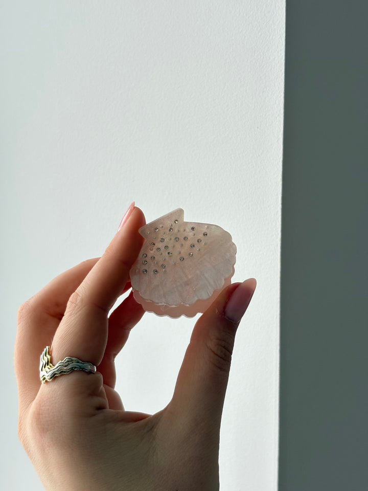 Tora Mini Shell Hairclip - Peach