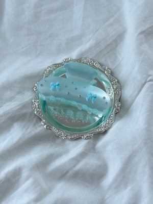 Rosa Bow Hairclip - Blue