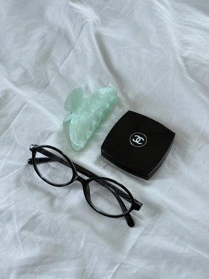 Fiona Glitter Hairclip - Light Green