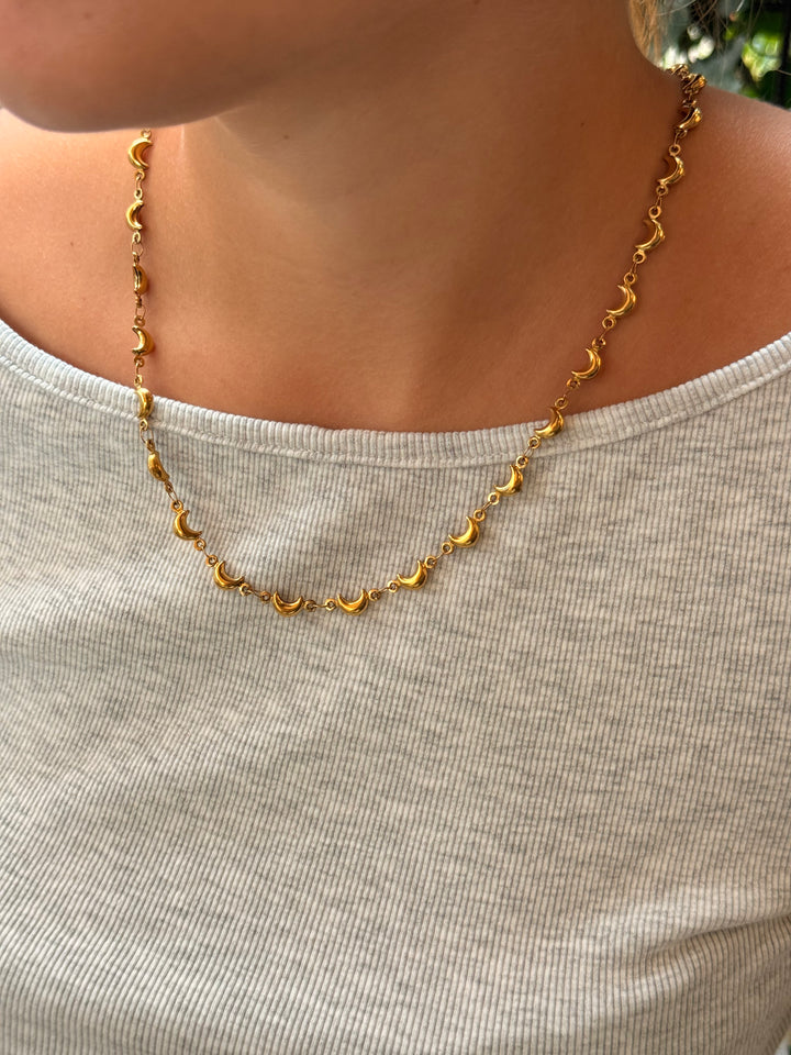 Moon Necklace - Gold Plated