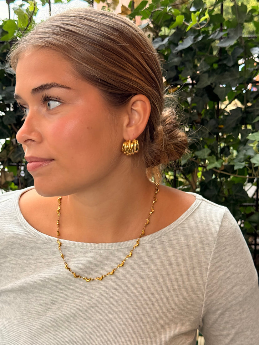 Tracy Big Square Earrings - Gold