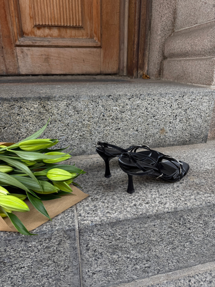 Merle Rhinestone Heel - Black