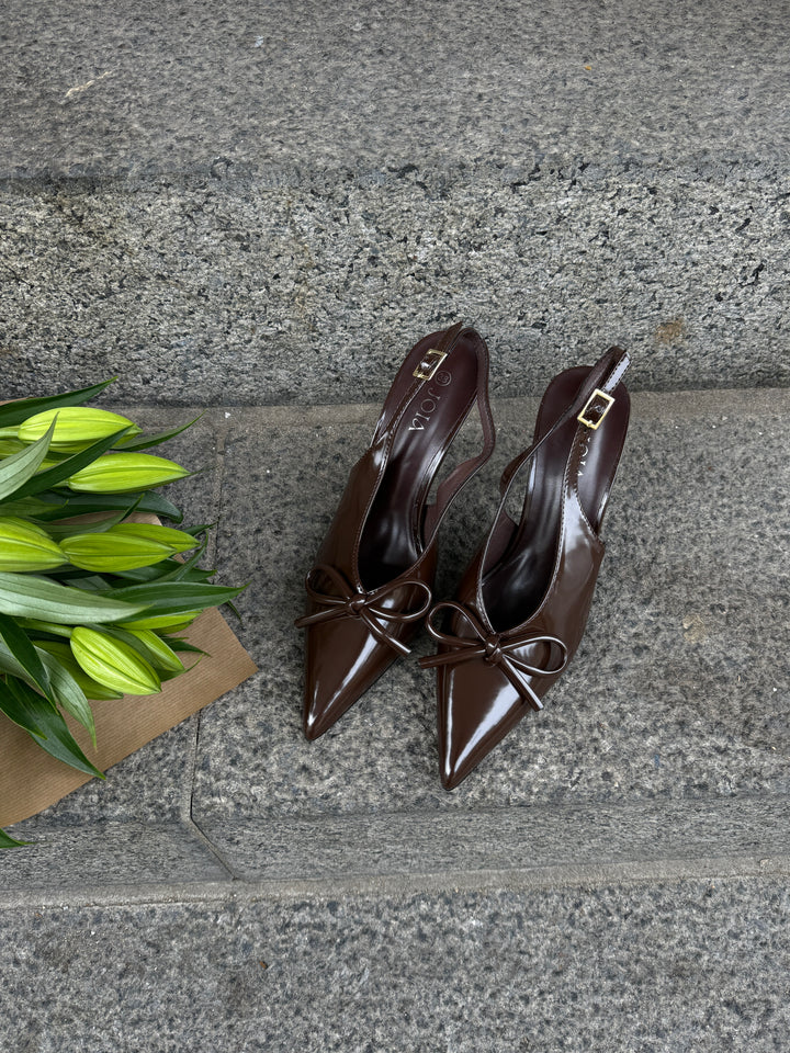 Nima Bow Slingback - Dark Brown