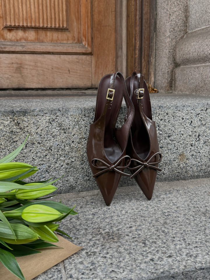 Nima Bow Slingback - Dark Brown