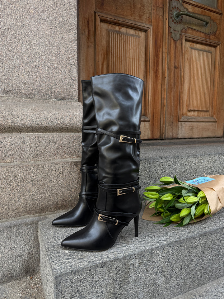 Kaisa Buckle Boots - Black