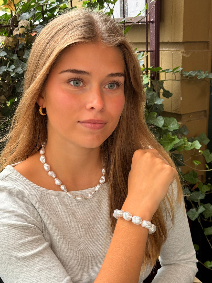 Elsa Pearl Bracelet - Gold Plated