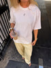 Elva Oversize Tee - White/Black logo