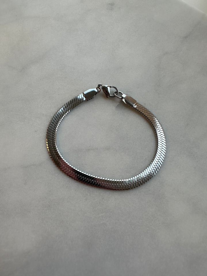 Berlin Bracelet Large - Silver Plated