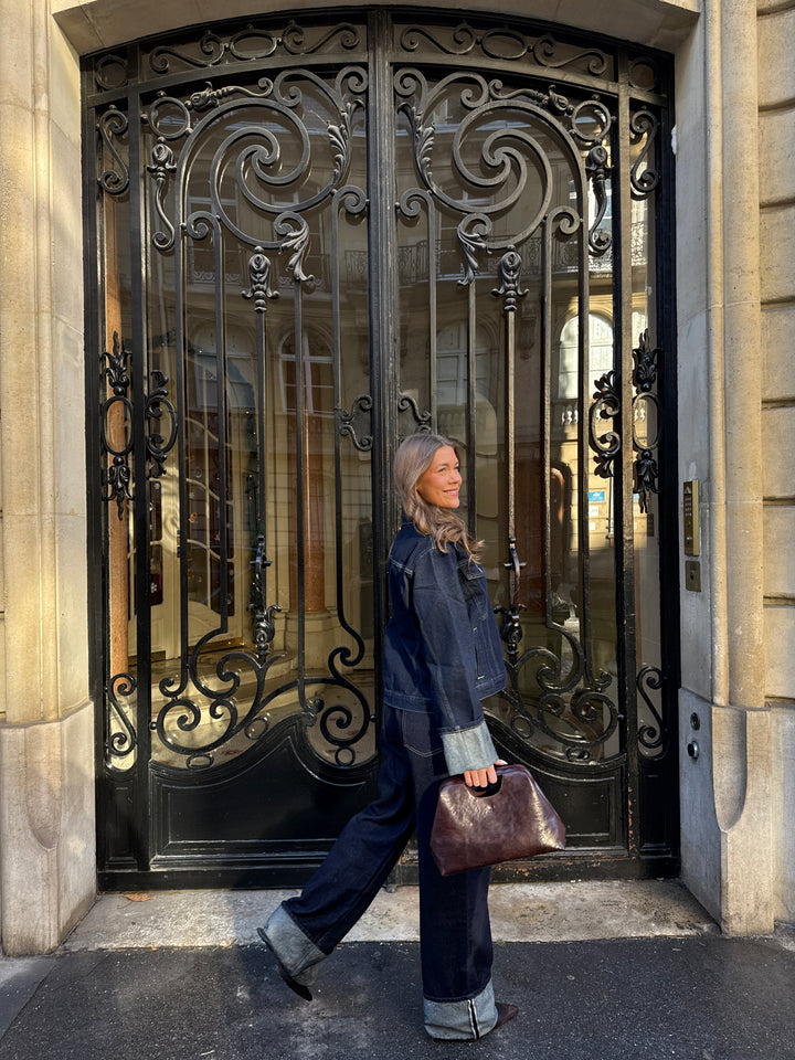 Luna Denim Fold Up Jeans - Dark Blue