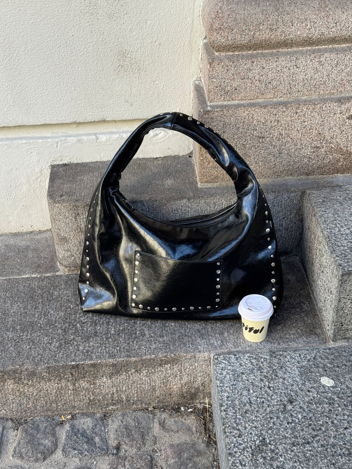 Ella Stud Bag - Black