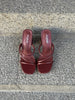 Mary Strap Sandal - Burgundy
